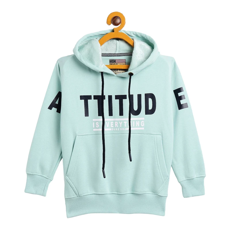 Duke Urban Boys Hooded Neck Sweatshirt (LF271) Sea Blue / 32 / Printed