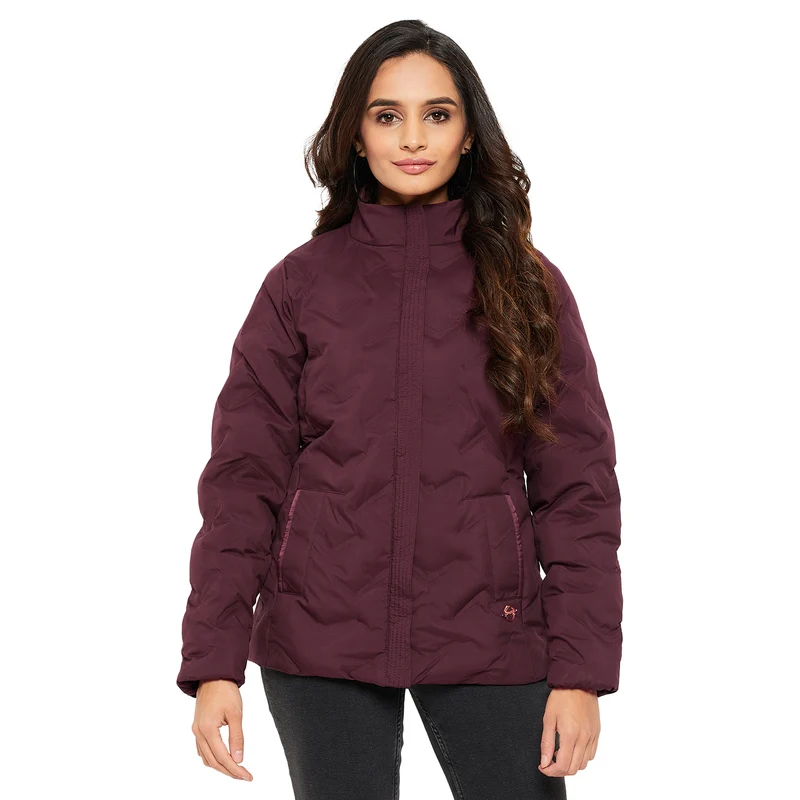 Duke Urban Women Full Sleeve Jacket (SDZ1920) Wine / XL / Solid