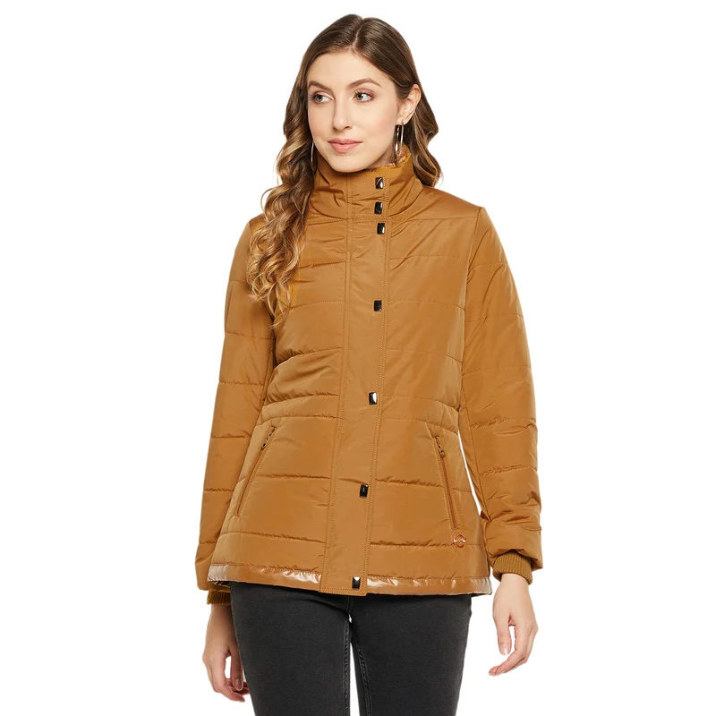 Duke Urban Women Full Sleeve Jacket (SDZ1929) Khaki / M / Solid