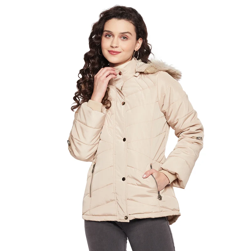 Duke Urban Women Hooded Jacket (SDZ1909) Fawn / XL / Solid