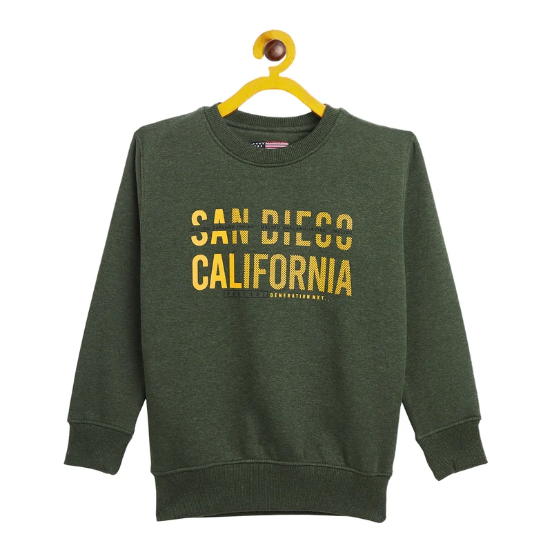Duke Urban Boys Round Neck Sweatshirt (LF299) Olive Mix / 26 / Printed