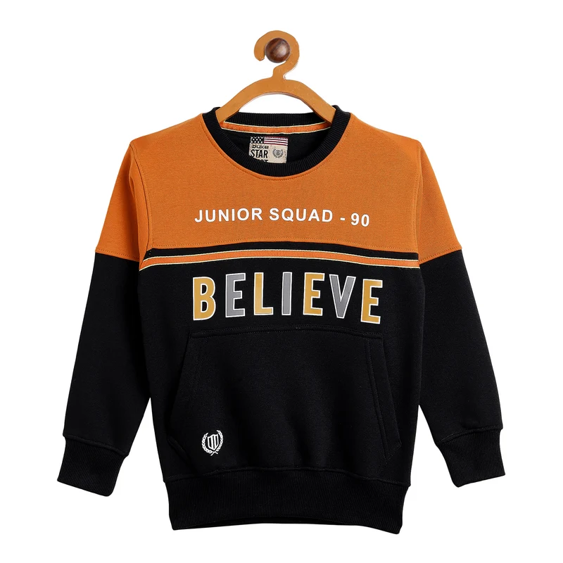 Duke Urban Boys Round Neck Sweatshirt (LF258) Sun City / 34 / Color Block