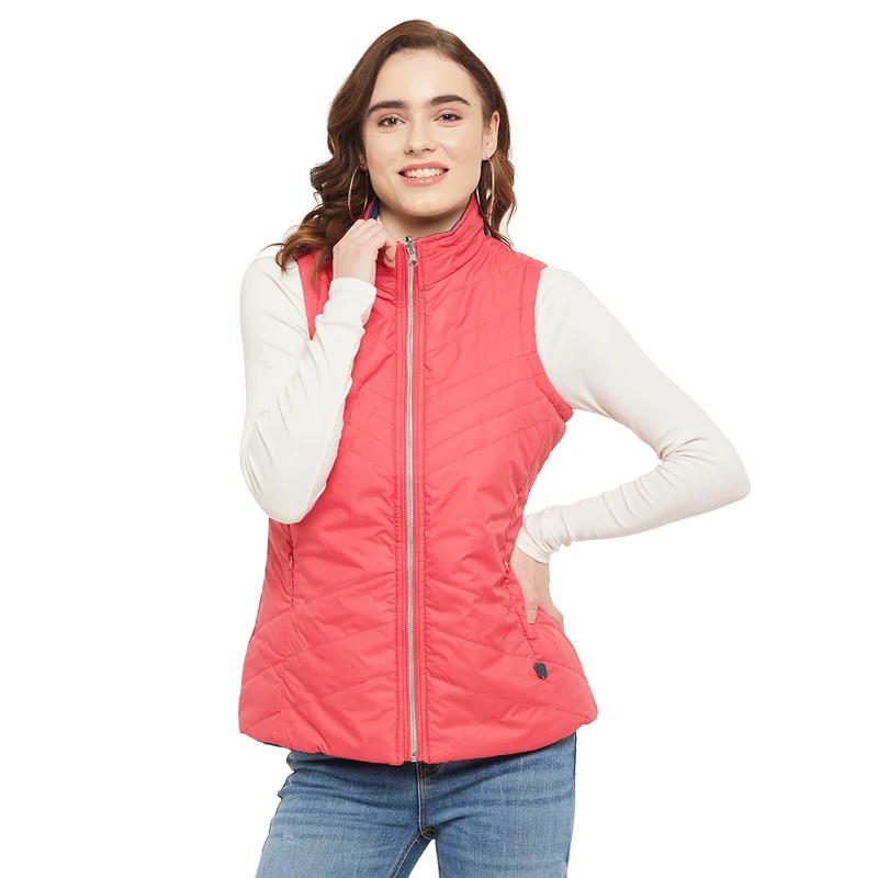 Duke Urban Women Sleeveless Jacket (SDZ1992) Hot Pink / L / Solid