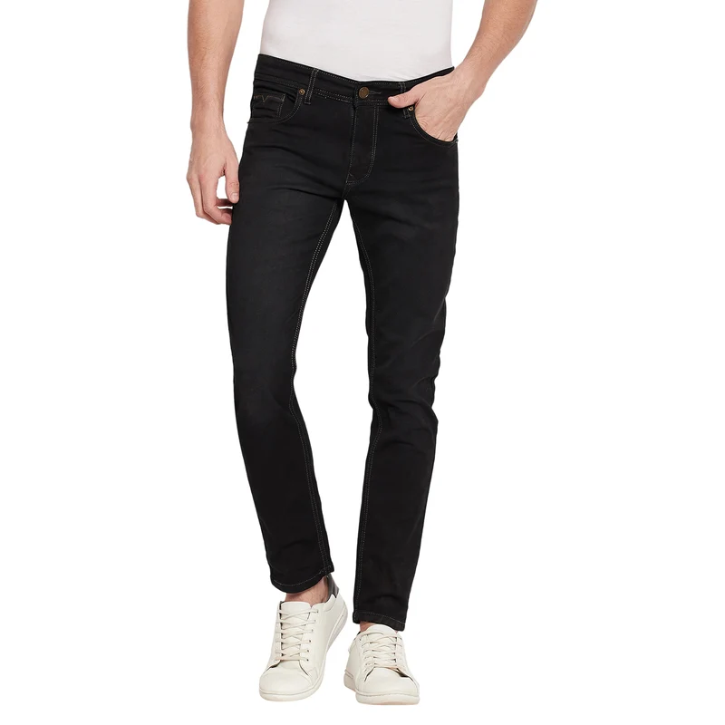 Duke Stardust Men Slim Fit Stretchable Jeans (SDD5332) Carbon Black / 38 / Washed