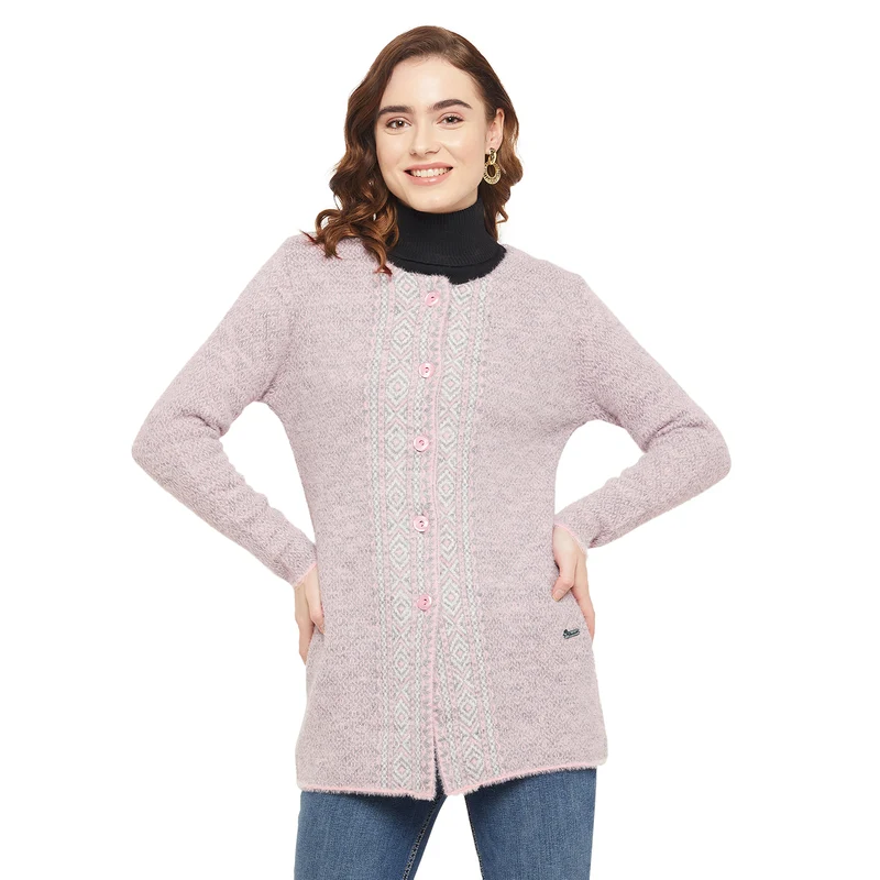 Duke Urban Women Self Design Cardigan (SDS1110) L.Pink / S / Self Design