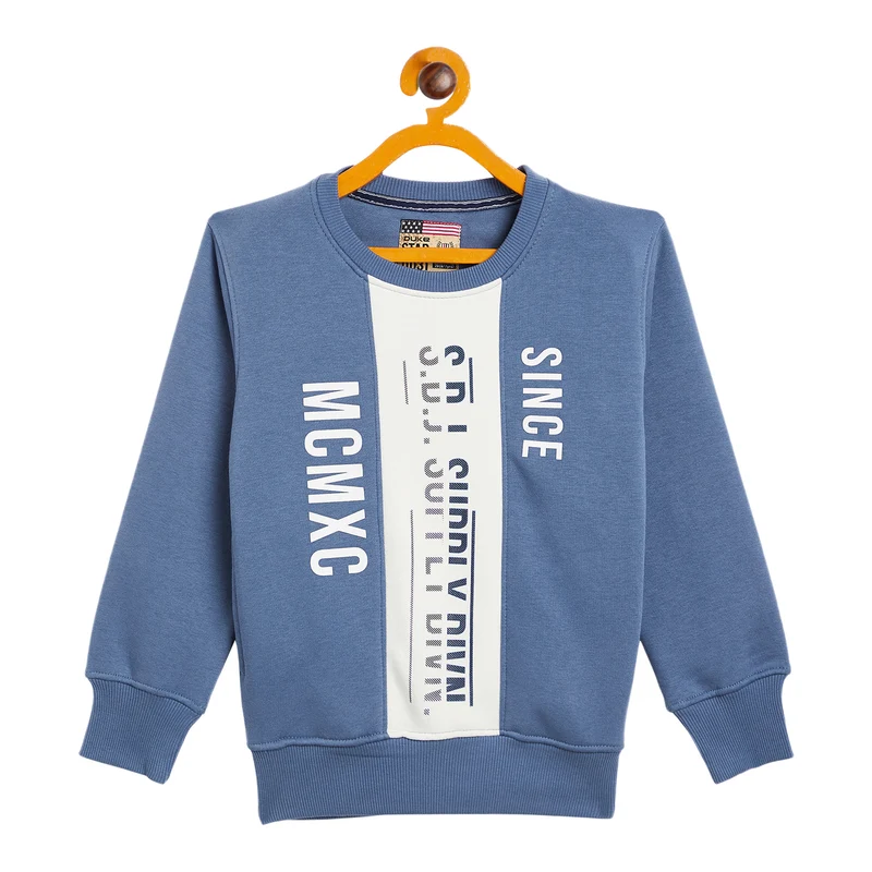 Duke Urban Boys Round Neck Sweatshirt (LF312) Air Force / 26 / Printed