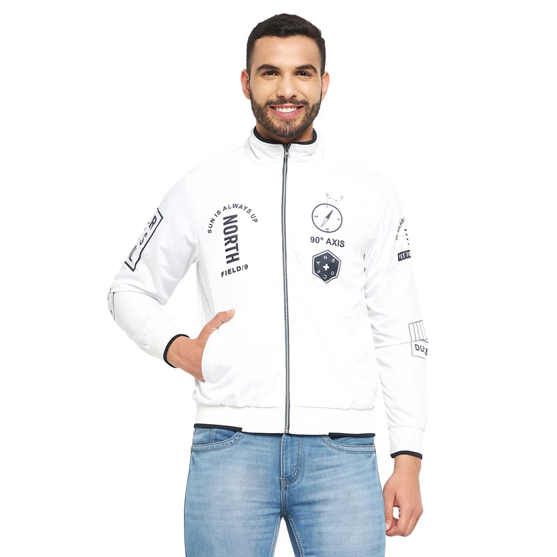 Duke Urban Men Full Sleeve Jacket (SDZ1871) White / XXL / Printed