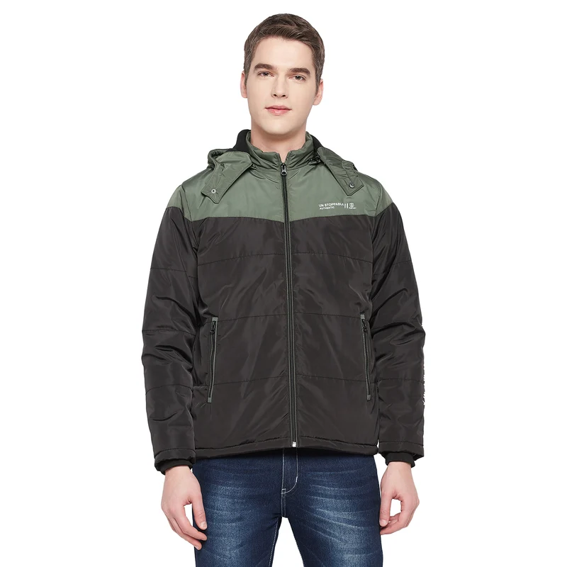 Duke Urban Men Full Sleeve Hooded Jacket (SDZ1094) Navy / L / Colorblock