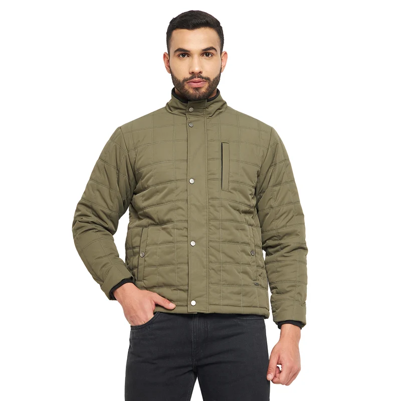 Duke Urban Men Full Sleeve Jacket (SDZ1074) Olive / L / Solid