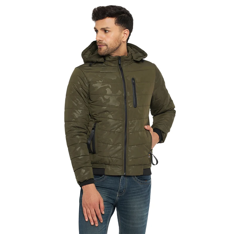Duke Urban Men Full Sleeve Jacket (SDZ1076) Olive / XL / Camouflage