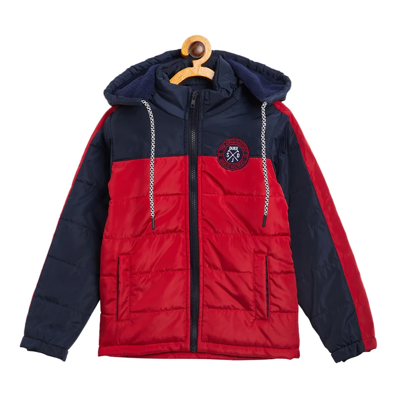 Duke Urban Boys Full Sleeve Jacket (SDZ2028) Red / 36 / Color Block