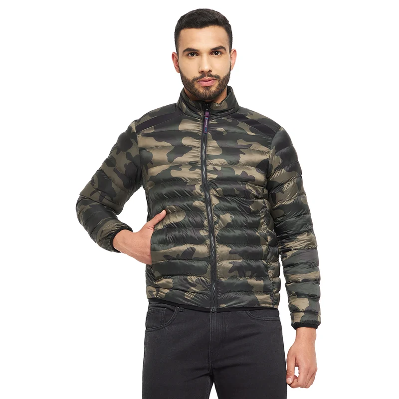 Duke Urban Men Full Sleeve Reversible Jacket (SDZ1809) Camouflge Green / L / Camouflage