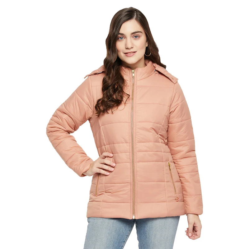 Duke Stardust Women Full Sleeve Jacket (MSDZ1912) Peach / XL / Solid