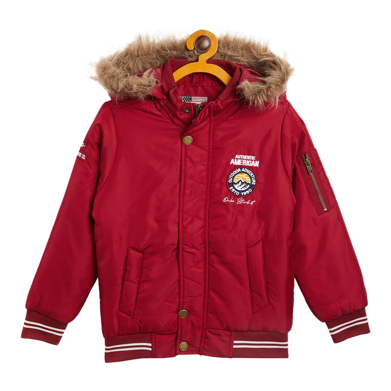 Duke Urban Boys Full Sleeve Jacket (SDZ2023) Maroon / 32 / Solid