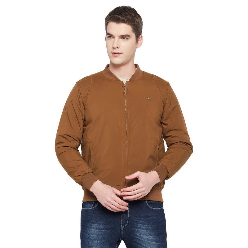 Duke Urban Men Full Sleeve Slim Fit Jacket (SDZ1085) XL / Tan / Solid