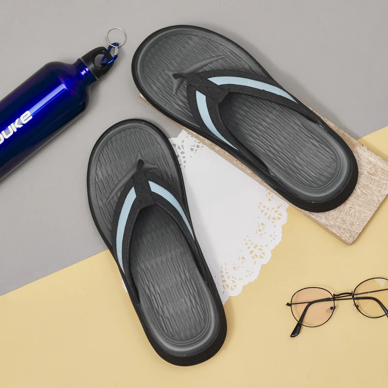 Duke Men Flip-Flops (FWC6105) D.Grey / UK 10 / SOLID CONTRAST