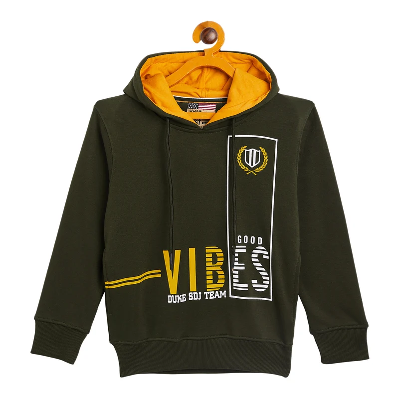 Duke Urban Boys Hooded Sweatshirt (LF257) Olivine / 32 / Printed