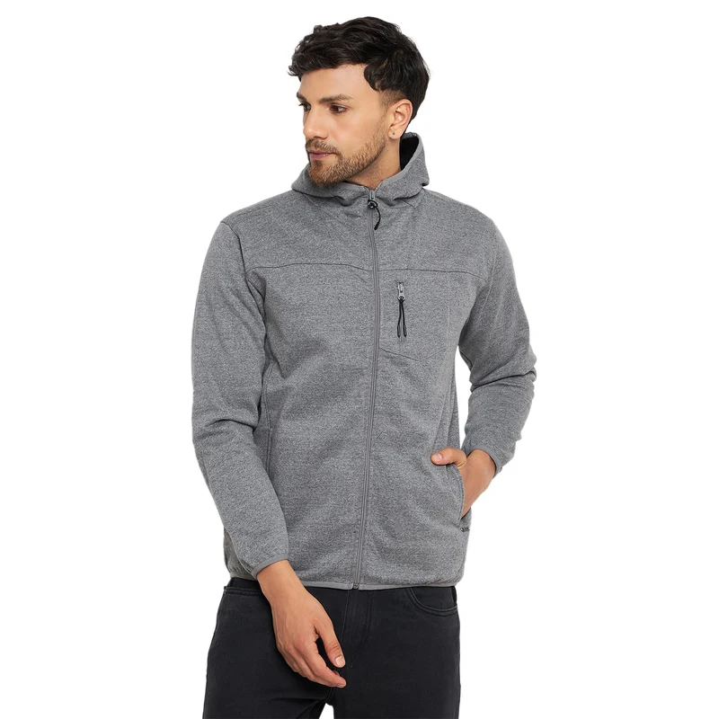 Duke Urban Men Hooded Sweatshirt (LF6159) M.Grey Melange / L / Solid