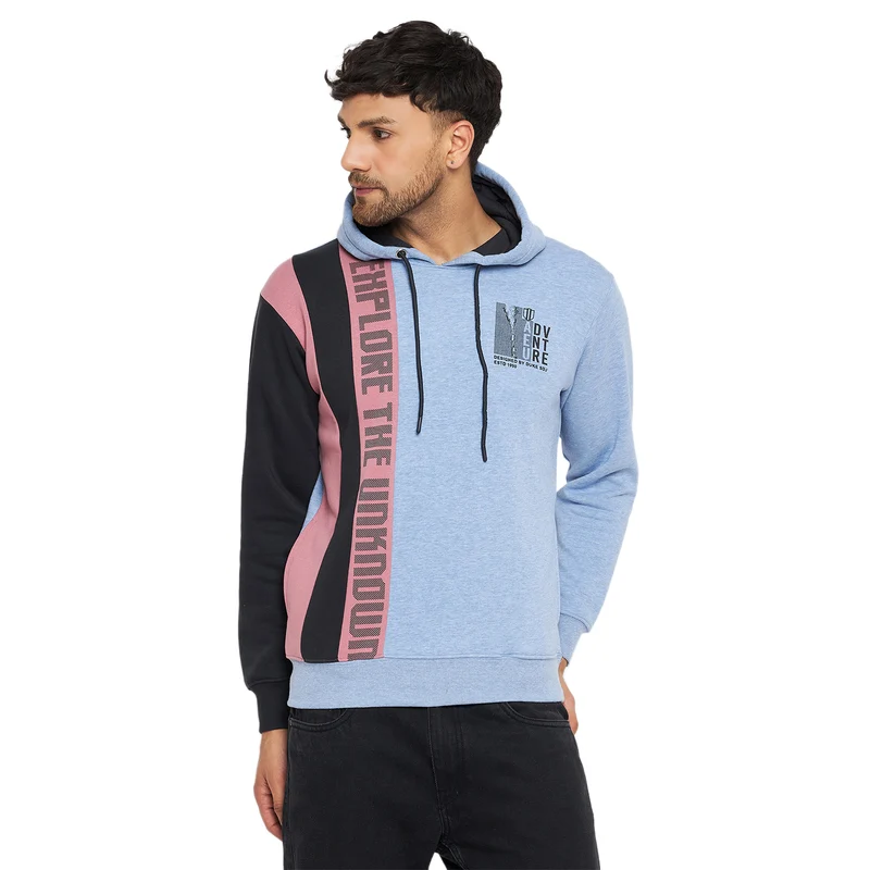 Duke Urban Men Hooded Sweatshirt (LF6178) Sky Mix / XXL / Printed