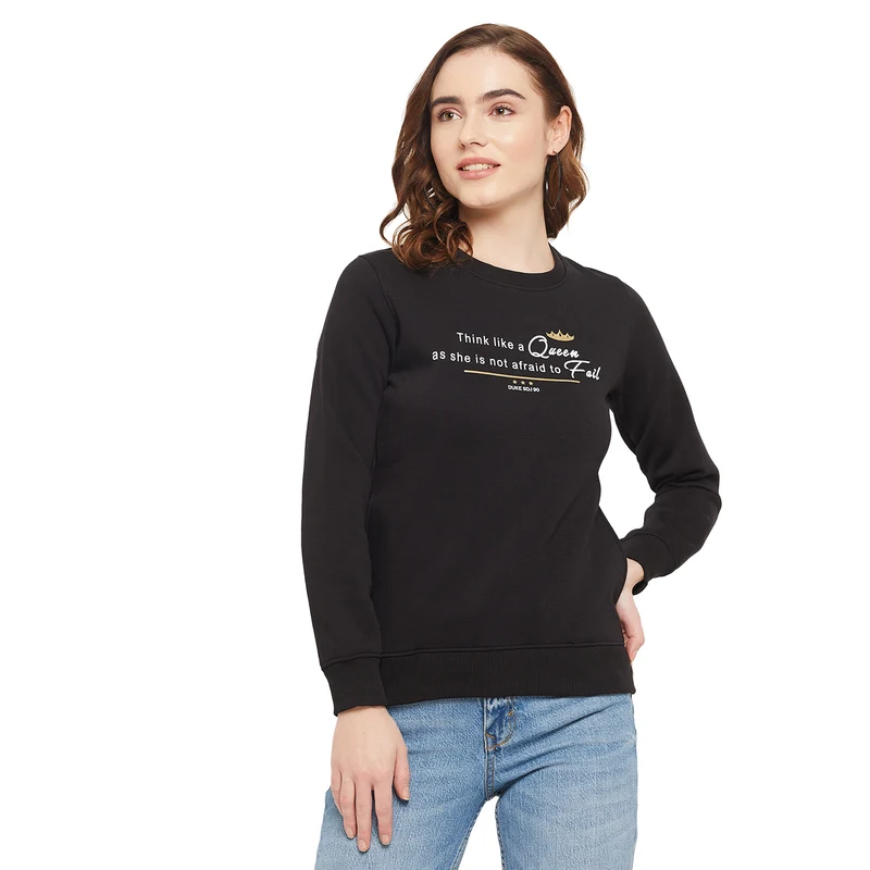 Duke Urban Women Printed Sweatshirt (LFX872) Black / L / Printed