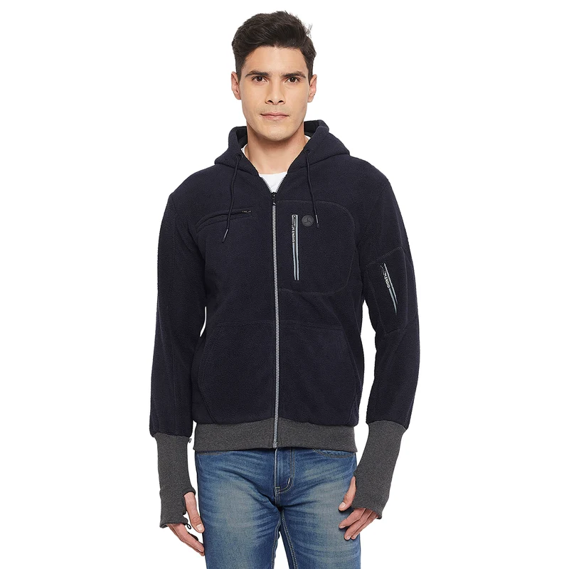 Duke Urban Men Hooded Sweatshirt (LF6217) D.Navy / S / Solid