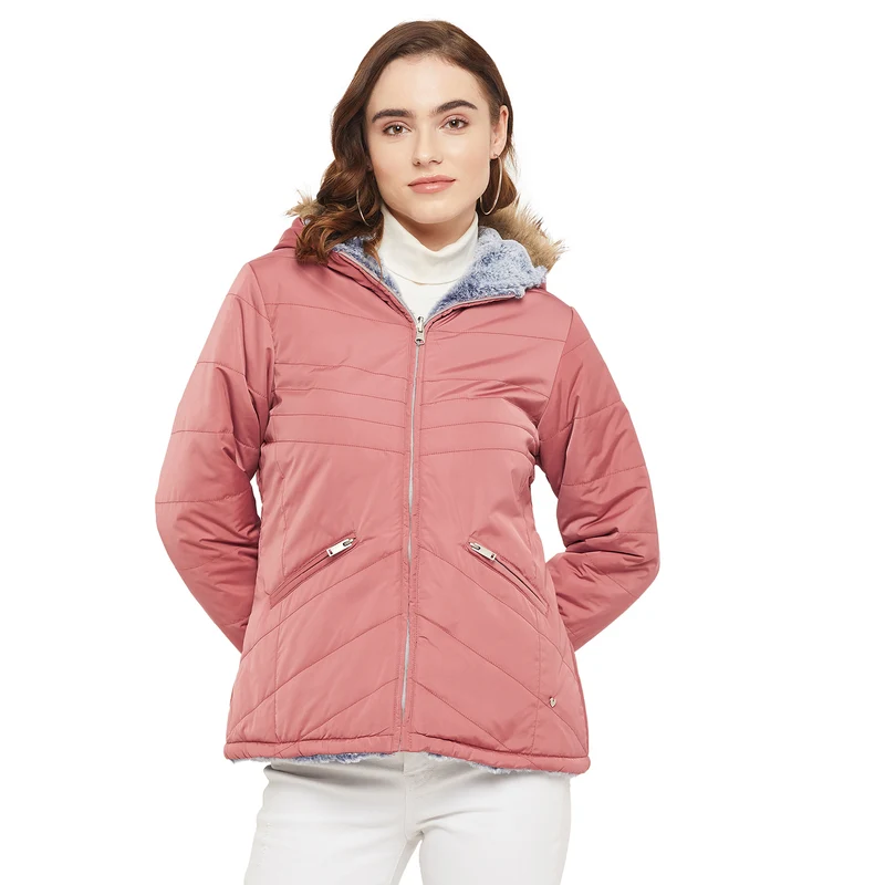 Duke Urban Women Full Sleeve Jacket (SDZ1962) Pastel Pink / M / Solid