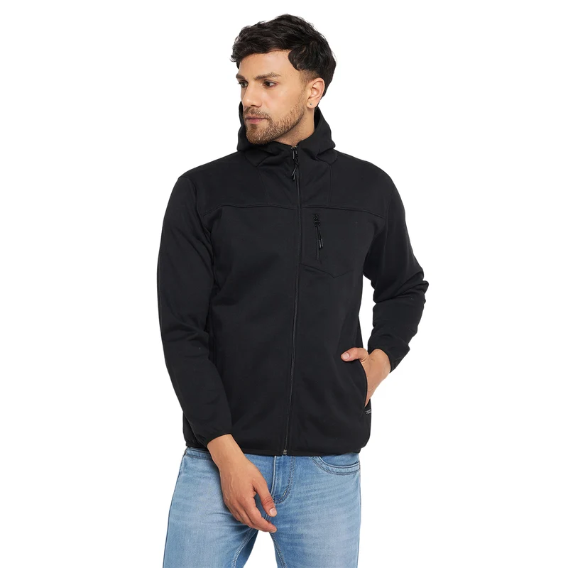 Duke Urban Men Hooded Sweatshirt (LF6159) Black / M / Solid