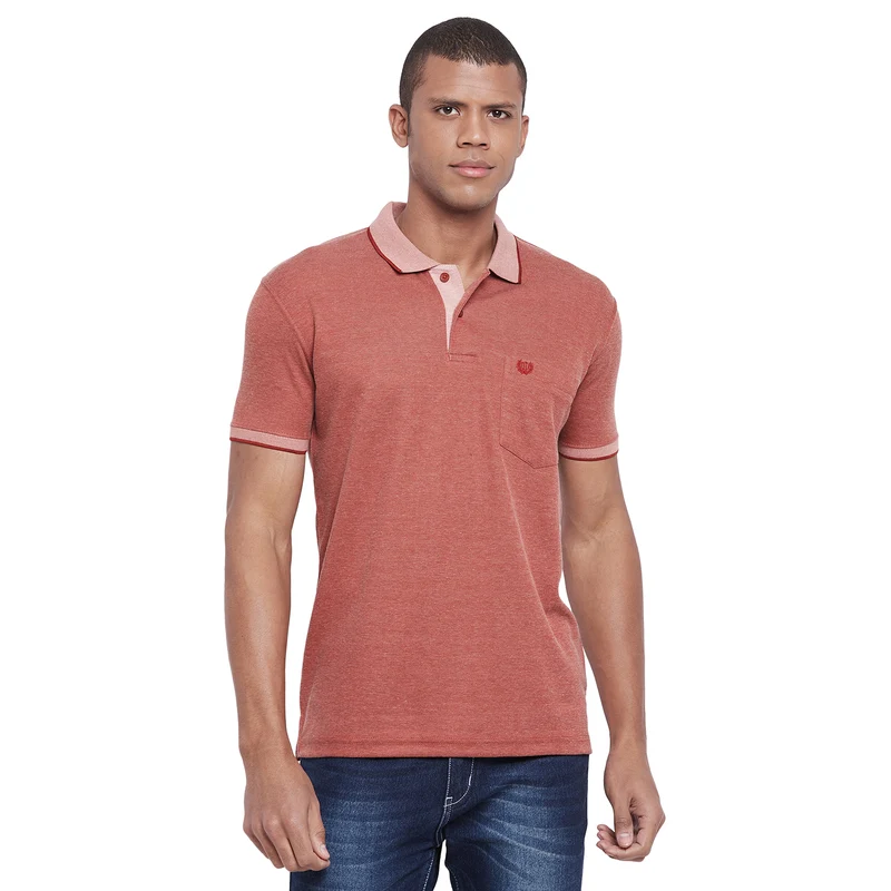 Duke Urban Men Half Sleeve Cotton Tshirt (ONSD40) Rust / XXL / Solid