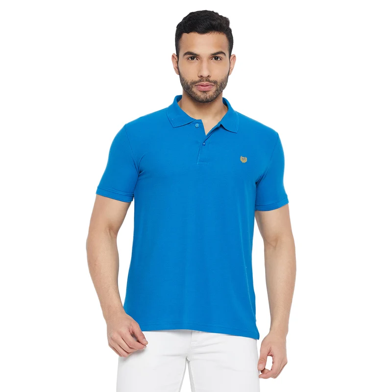 Duke Urban Men Half Sleeve Cotton T-shirt (ONSD21T) Bonnet Blue / L / Solid