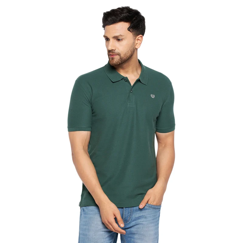 Duke Urban Men Half Sleeve Cotton T-shirt (ONSD21T) Stone Green / XL / Solid