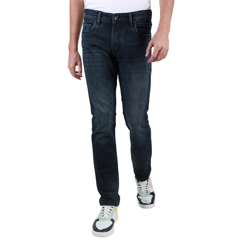 Duke Urban Men Stretchable Slim Fit Jeans(SDD5433) Carbon Blue / 38 / Washed