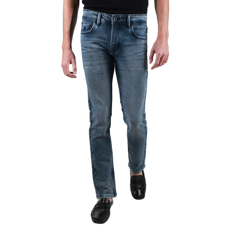 Duke Urban Men Stretchable Slim Fit Jeans(SDD5433) Grey Blue / 34 / Washed