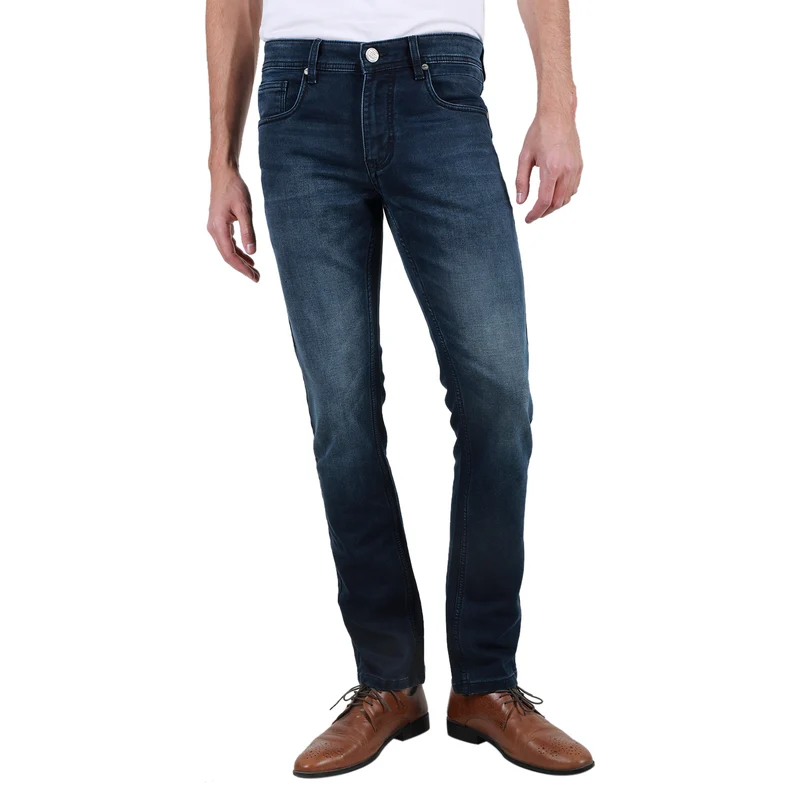 Duke Urban Men Stretchable Slim Fit Jeans (SDD5436) Medium Blue / 30 / Washed