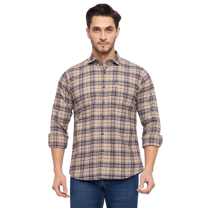 Duke Urban Men Full Sleeve Cotton Shirt (SDO8CKOK) Red / L / Checkered