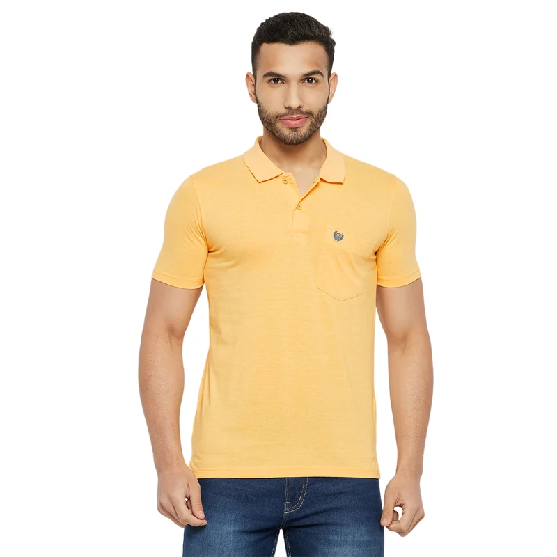 Duke Urban Men Half Sleeve Cotton T-shirt (SD49) 4XL / Yellow Mix / Solid