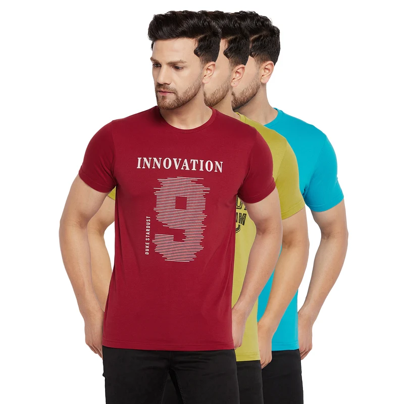Duke Urban Men Half Sleeve Cotton T-shirt (ONSDVP39) Arctic Moss / M / Printed