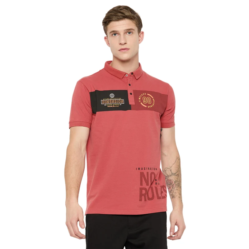 Duke Urban Men Half Sleeve Cotton Tshirt (LF5790) Mineral / L / Printed