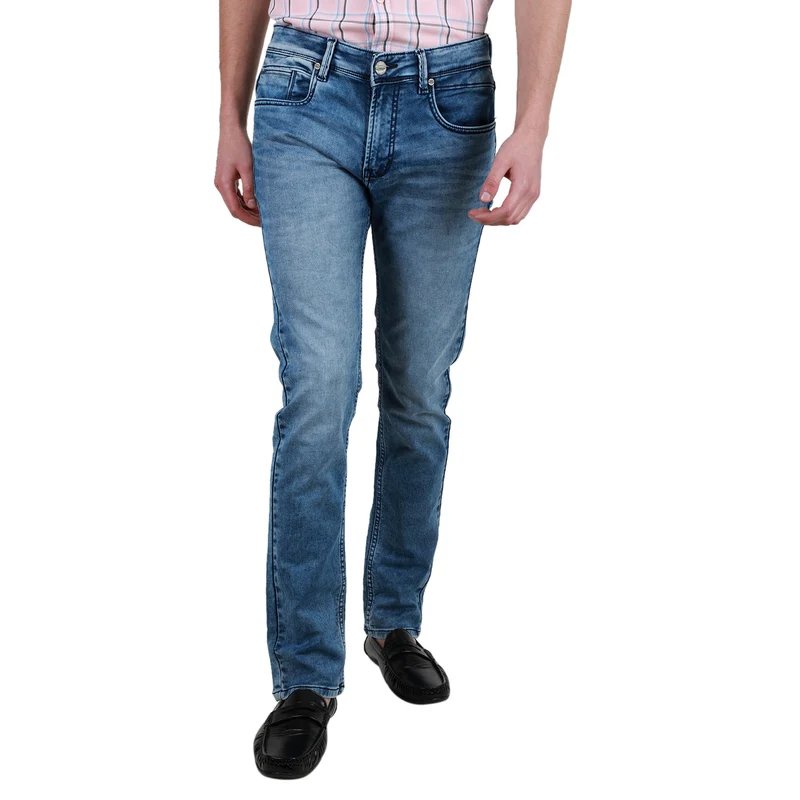 Duke Stardust Men Stretchable Slim Fit Jeans (SDD5378) L.Blue / 34 / Washed