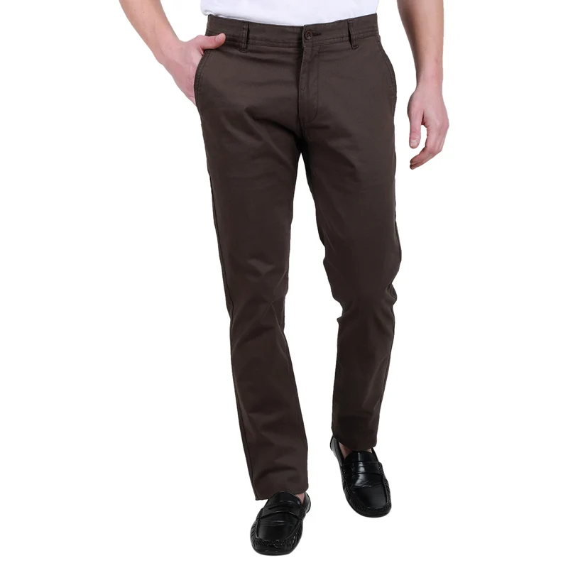 Duke Urban Men Slim Fit Trousers (SDT42000) Coffee / 38 / Solid