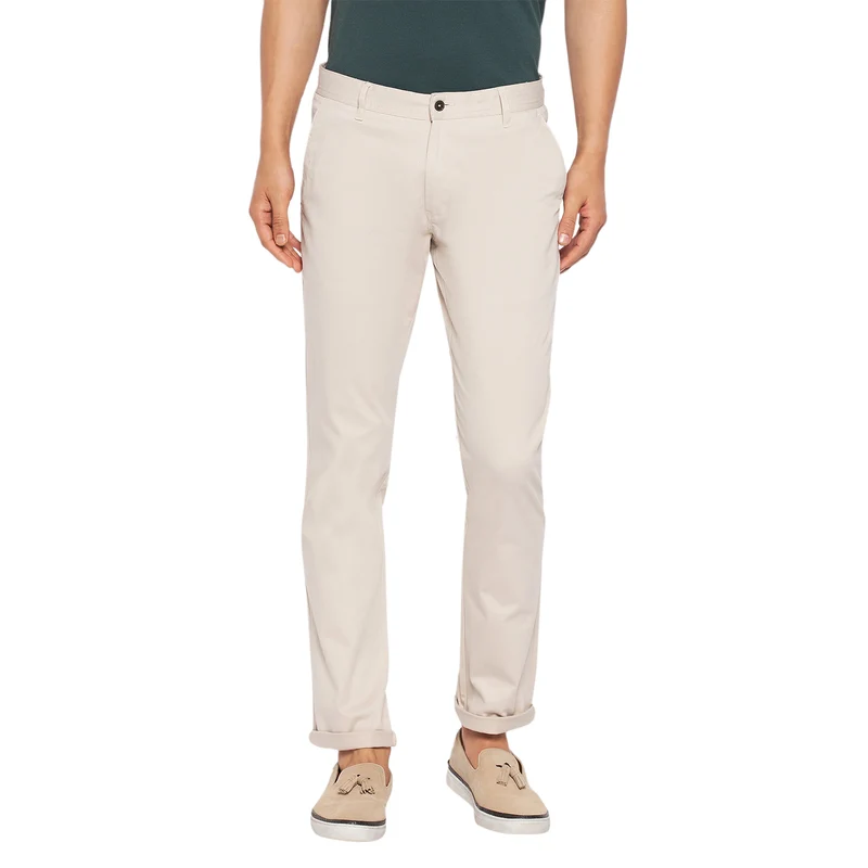 Duke Urban Men Slim Fit Trousers (SDT43000) Cream / 34 / Solid