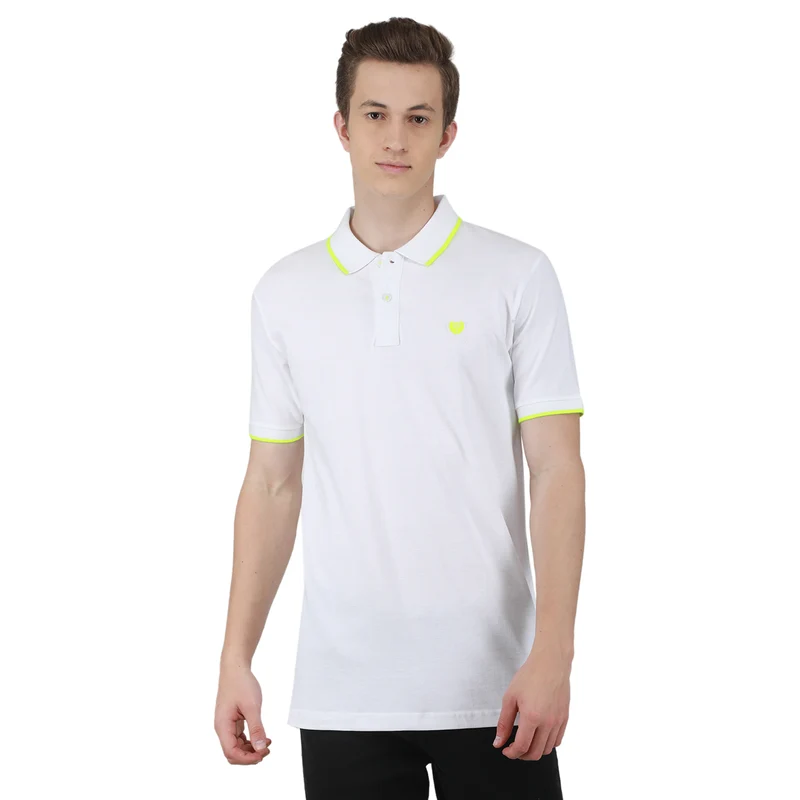 Duke Urban Men Half Sleeve Cotton T-shirt (LF5898) White / M / Solid