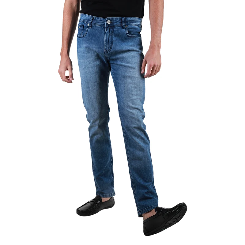 Duke Urban Men Stretchable Slim Fit Jeans (SDD5455) Medium Blue / 36 / Washed