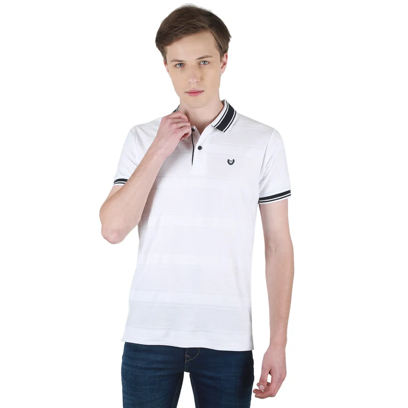Duke Stardust Men Half Sleeve Cotton Tshirt (1154) White / XL / Striped