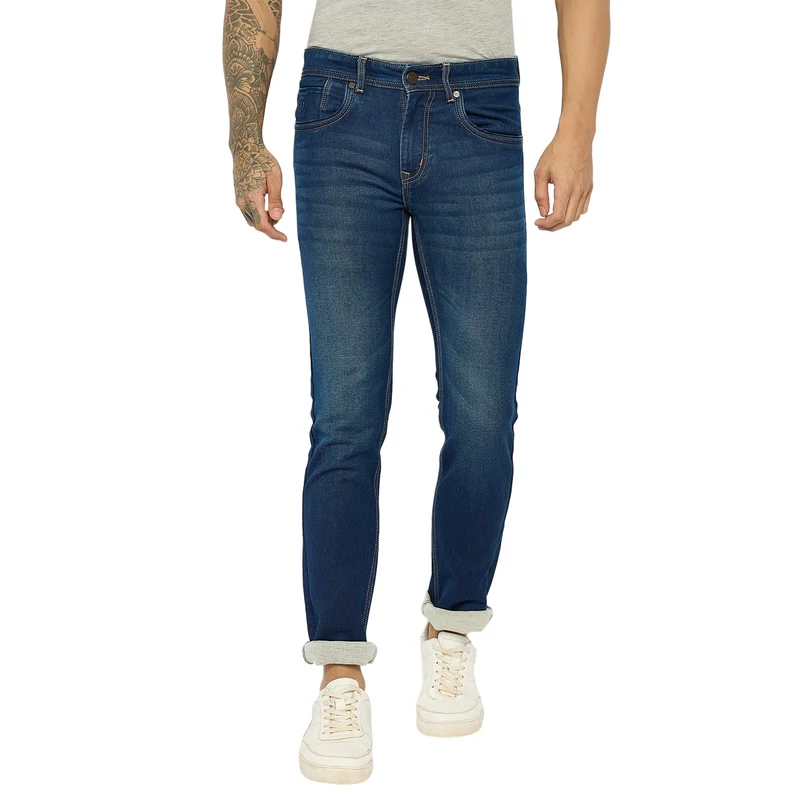 Duke Urban Men Slim Fit Stretchable Jeans (SDD5485) Indigo / 32 / Washed