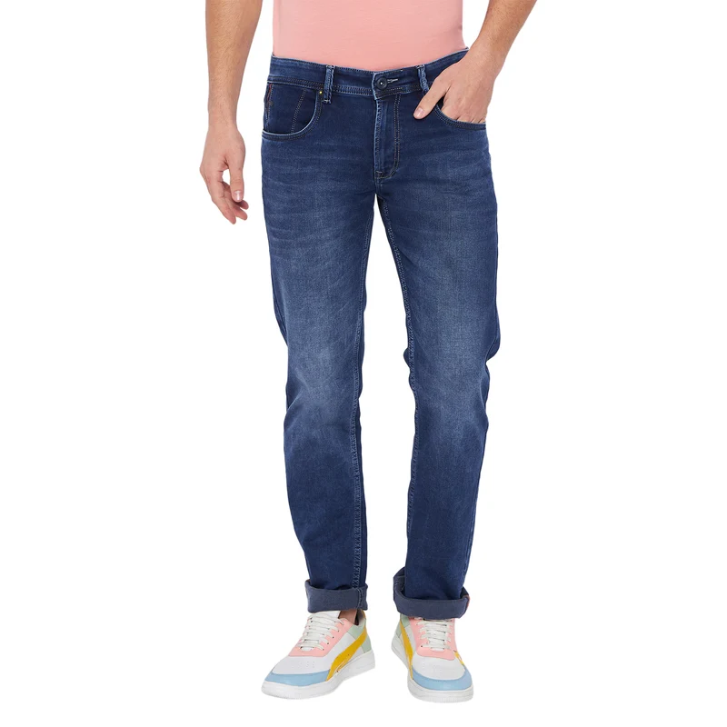 Duke Urban Men Comfort Fit Stretchable Jeans (SDD5377C) Blue / 36 / Washed