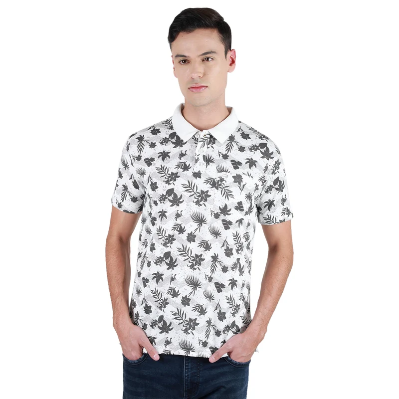 Duke Stardust Men Half Sleeve Cotton Tshirt (1245) White / M / Printed