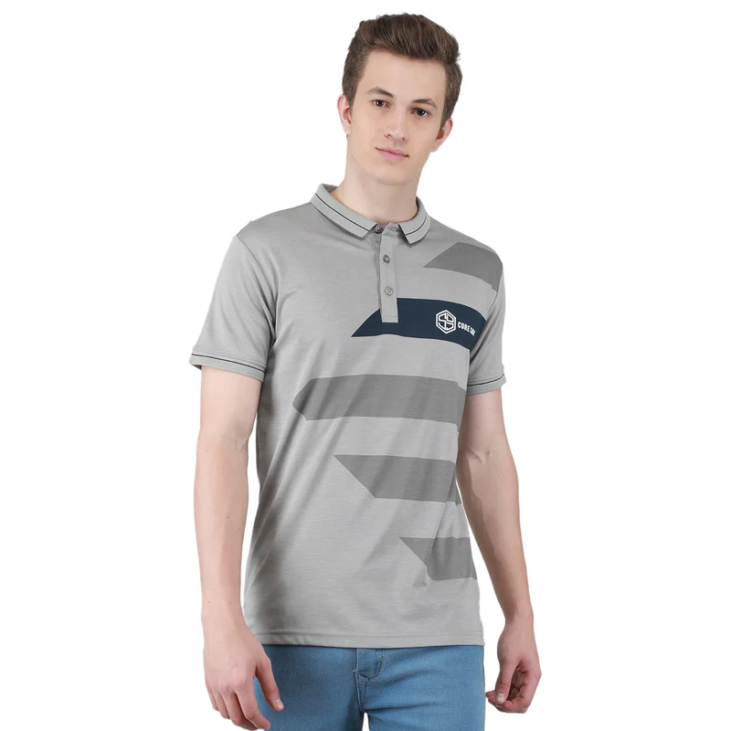Duke Stardust Men Half Sleeve Cotton T-shirt (LF5780) Cement / XXL / Printed