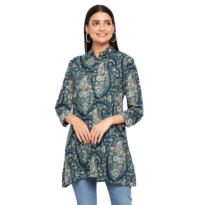 Duke Stardust Women 3/4 Sleeve Printed Tunic (SDX4109) D.Navy / L / Printed
