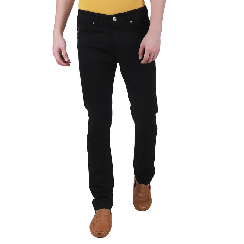 Duke Stardust Men Slim Fit Stretchable Jeans (SDD5006) Jet Black / 34 / Washed