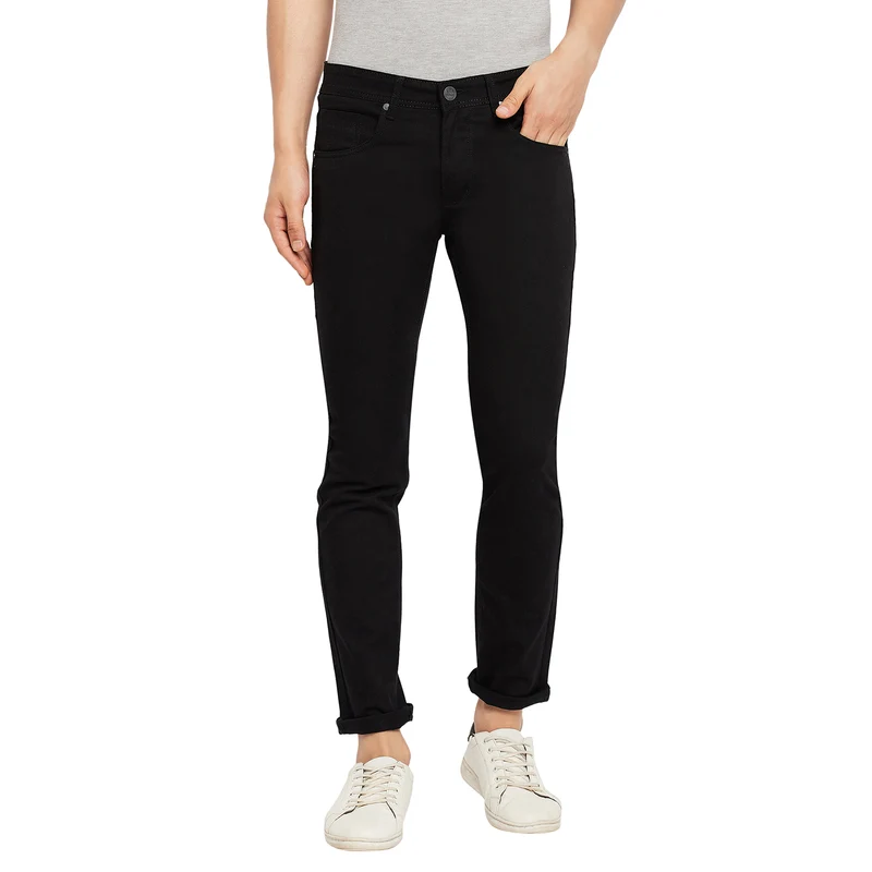Duke Urban Men Slim Fit Stretchable Jeans (SDD5500) Jet Black / 34 / Washed